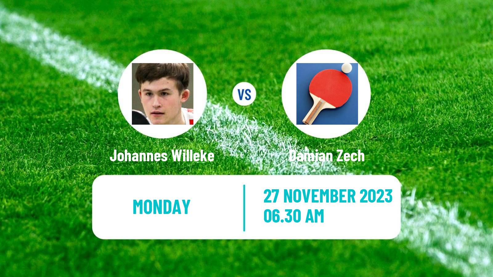Table tennis Challenger Series Men Johannes Willeke - Damian Zech