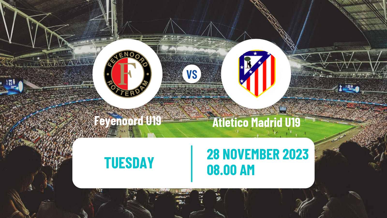 Soccer UEFA Youth League Feyenoord U19 - Atletico Madrid U19