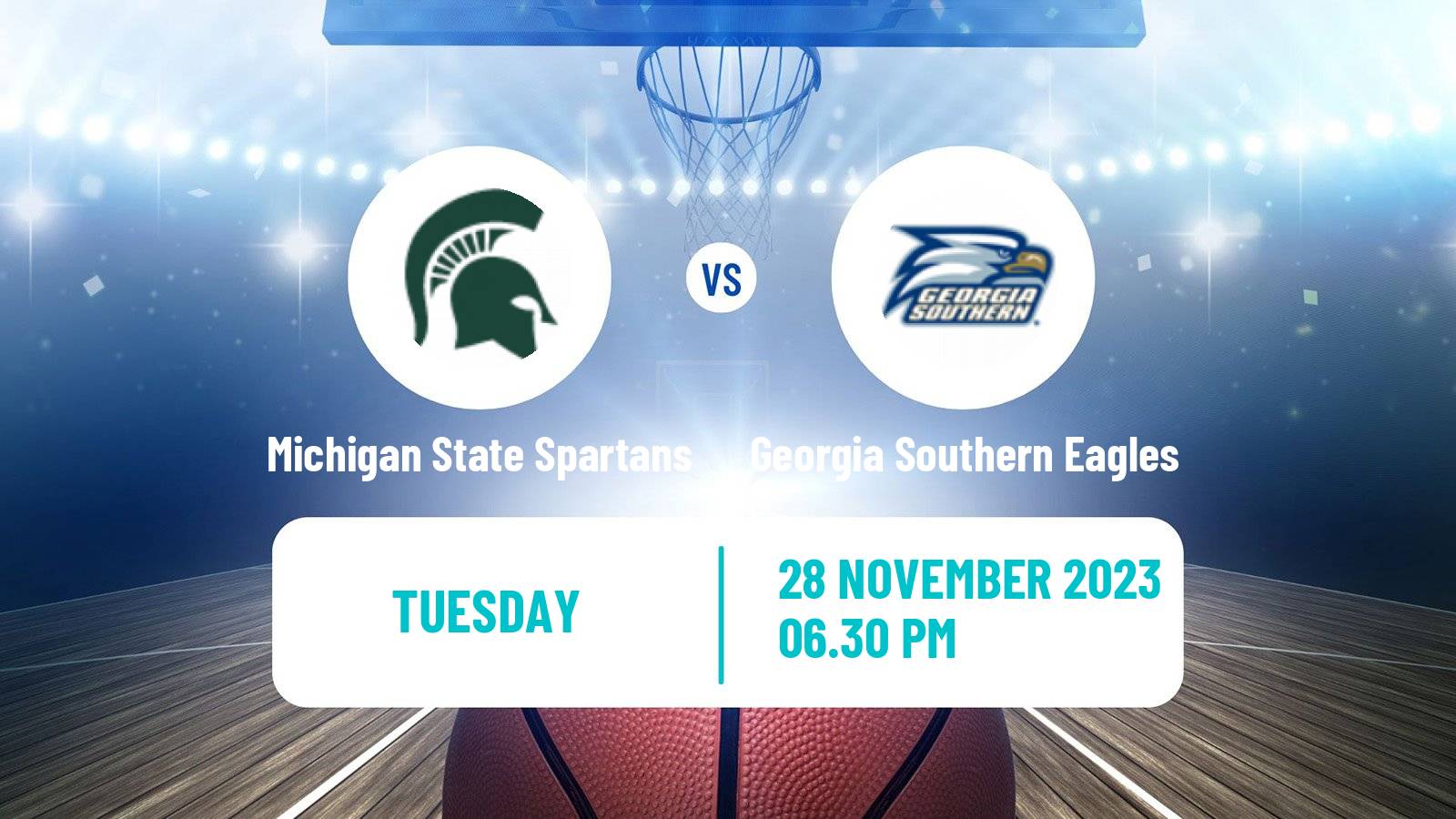 Basketball NCAA College Basketball Michigan State Spartans - Georgia Southern Eagles