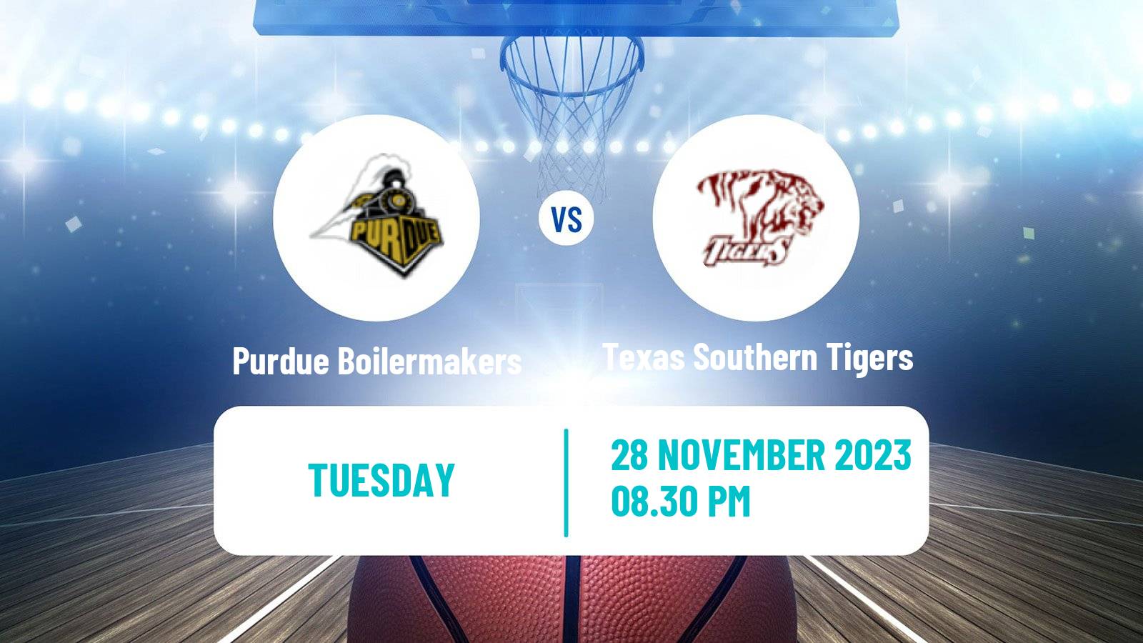 Basketball NCAA College Basketball Purdue Boilermakers - Texas Southern Tigers