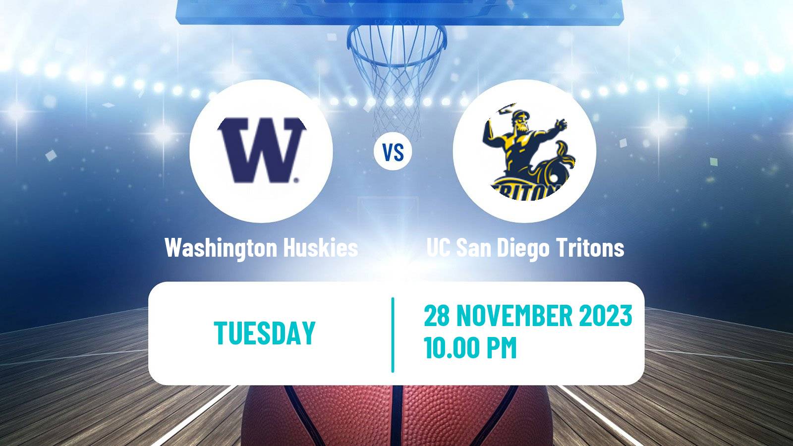 Basketball NCAA College Basketball Washington Huskies - UC San Diego Tritons