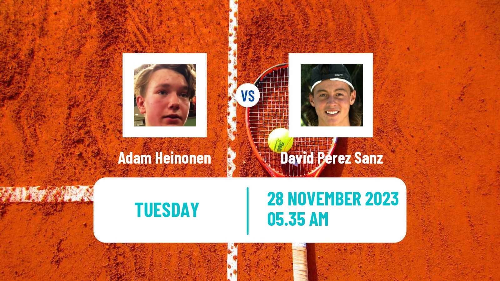 Tennis ITF M15 Madrid 2 Men Adam Heinonen - David Perez Sanz