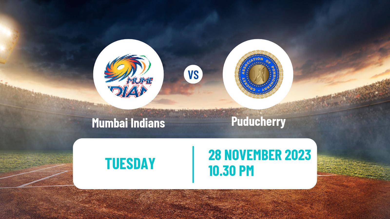 Cricket Vijay Hazare Trophy Mumbai Indians - Puducherry