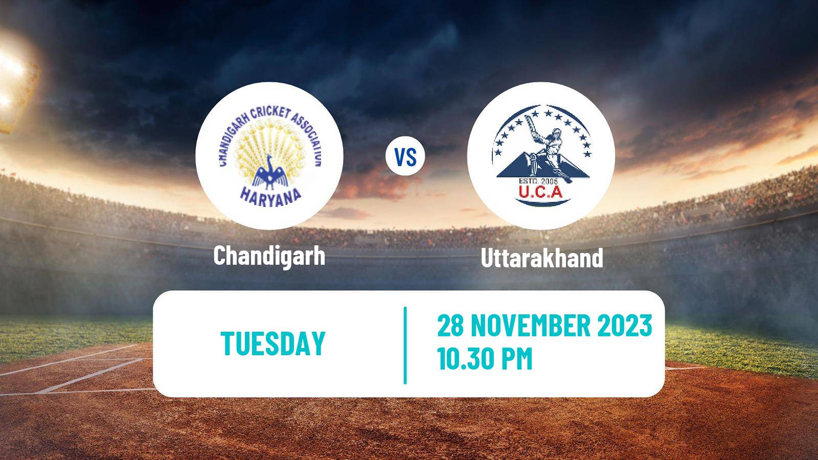 Cricket Vijay Hazare Trophy Chandigarh - Uttarakhand