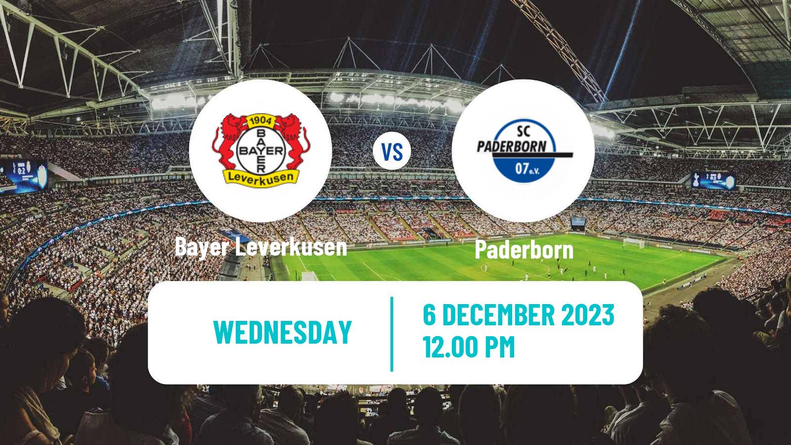 Soccer German DFB Pokal Bayer Leverkusen - Paderborn