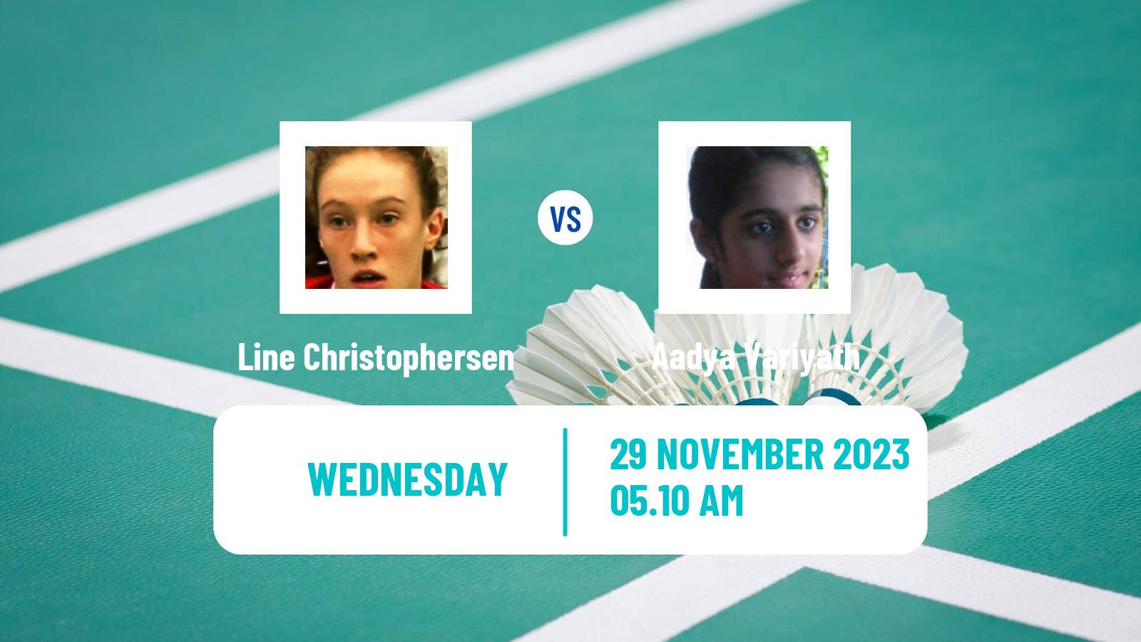 Badminton BWF World Tour Syed Modi International Championships Women Line Christophersen - Aadya Variyath