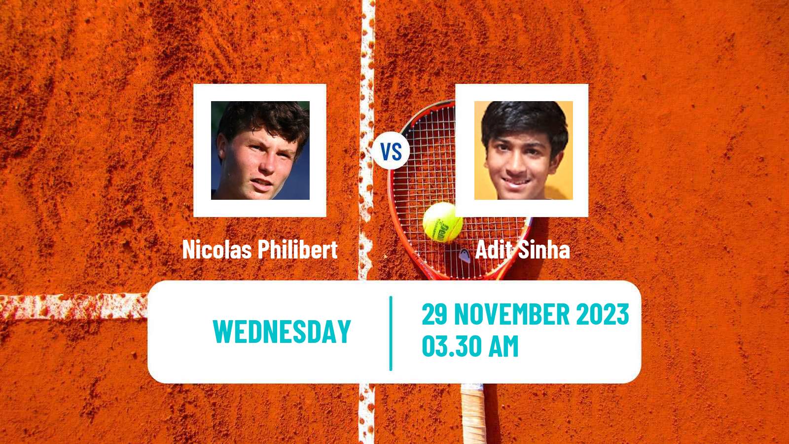 Tennis ITF M25 Monastir 10 Men Nicolas Philibert - Adit Sinha