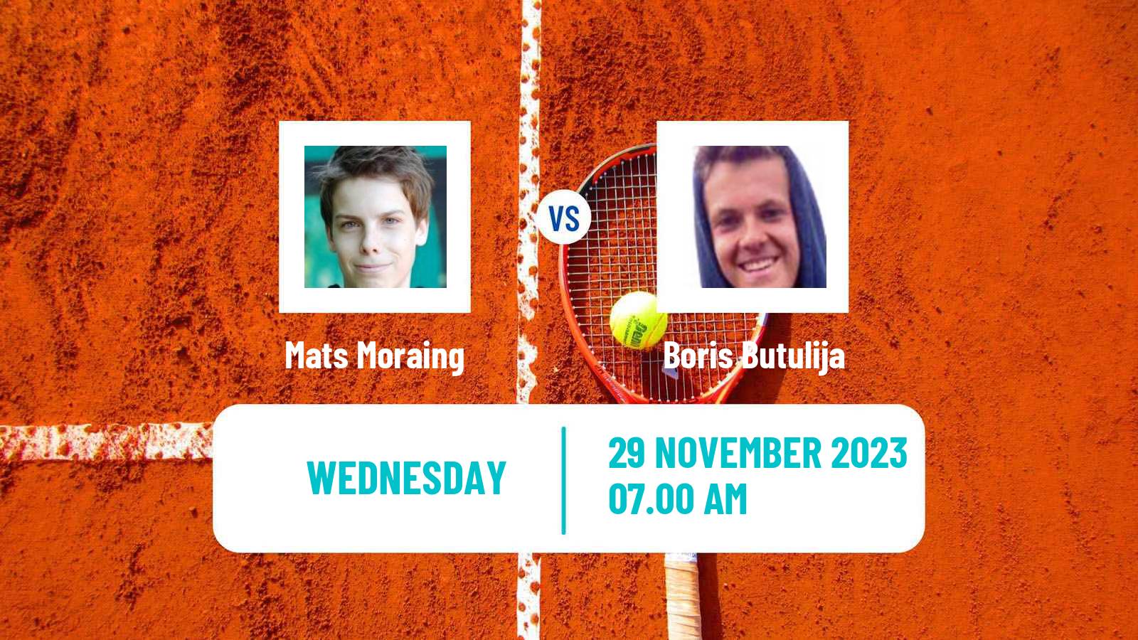 Tennis ITF M15 Sharm Elsheikh 18 Men Mats Moraing - Boris Butulija