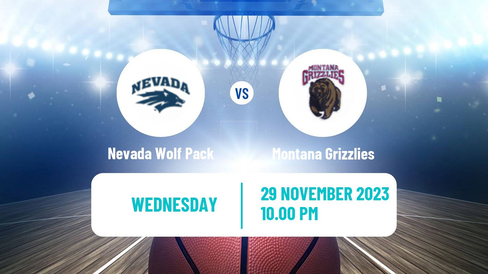 Basketball NCAA College Basketball Nevada Wolf Pack - Montana Grizzlies