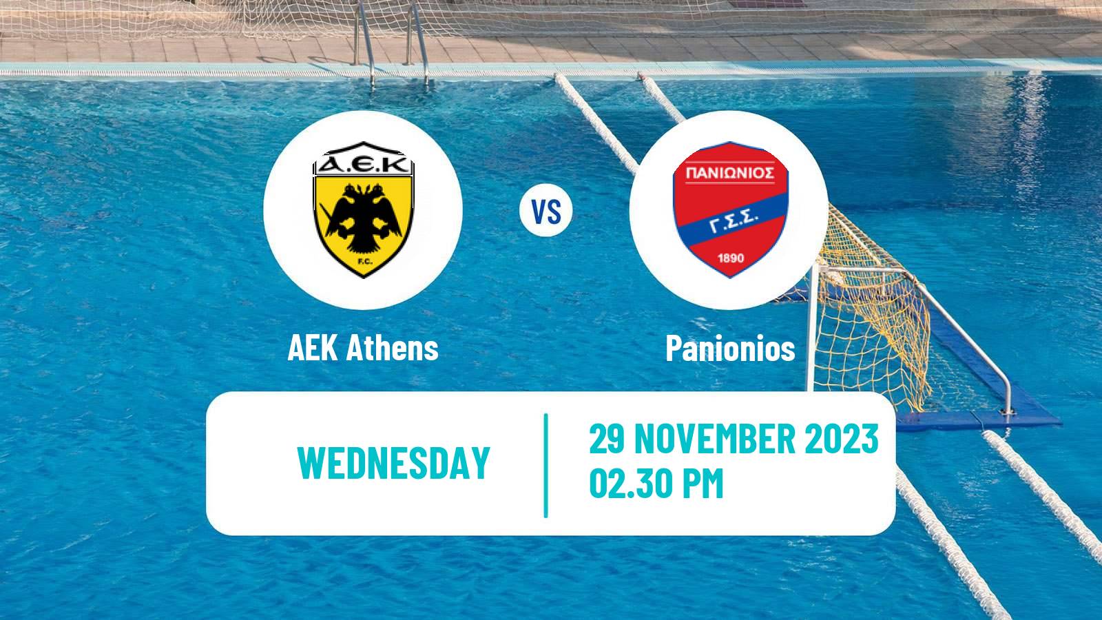 Water polo Greek A1 Water Polo AEK Athens - Panionios