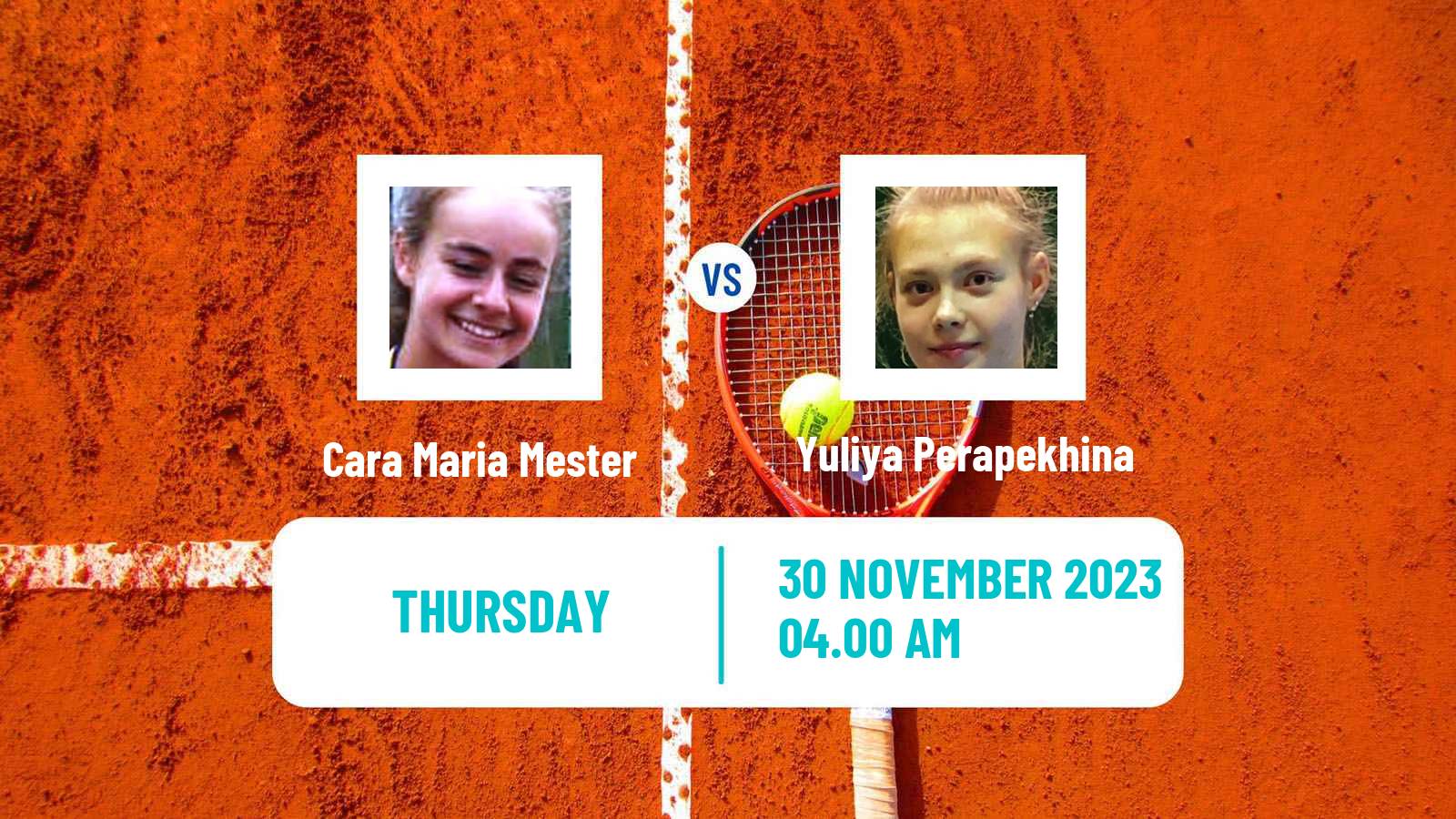 Tennis ITF W15 Sharm Elsheikh 20 Women Cara Maria Mester - Yuliya Perapekhina