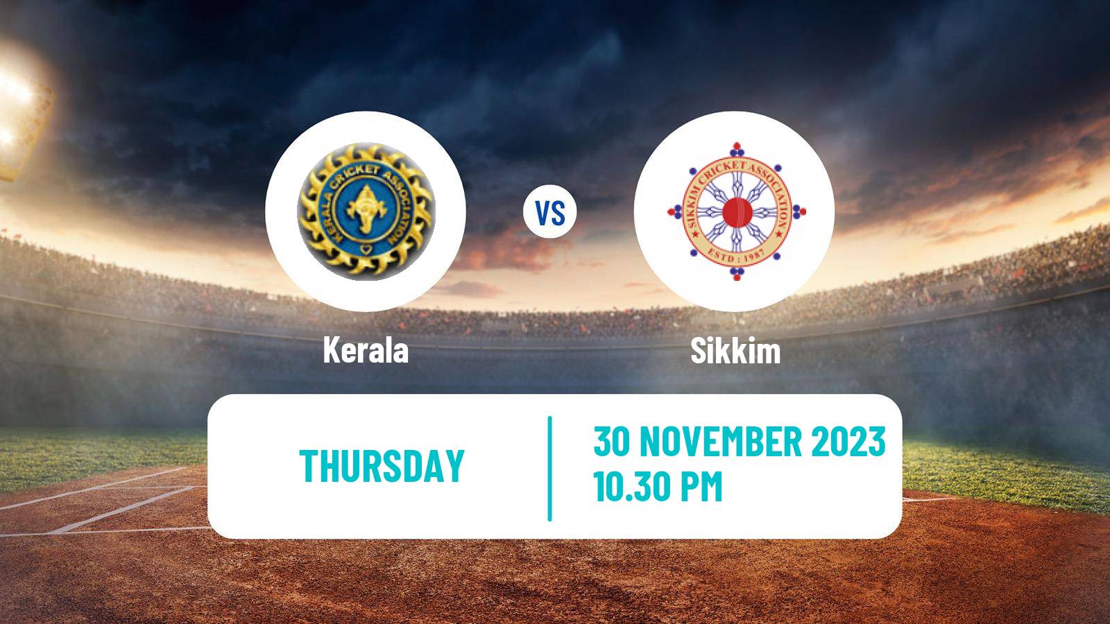 Cricket Vijay Hazare Trophy Kerala - Sikkim