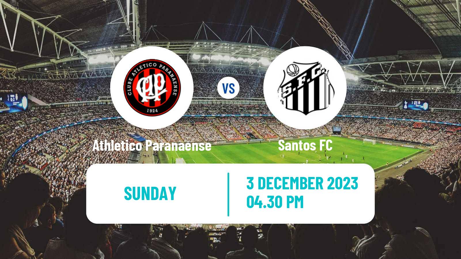 Soccer Brazilian Serie A Athletico Paranaense - Santos