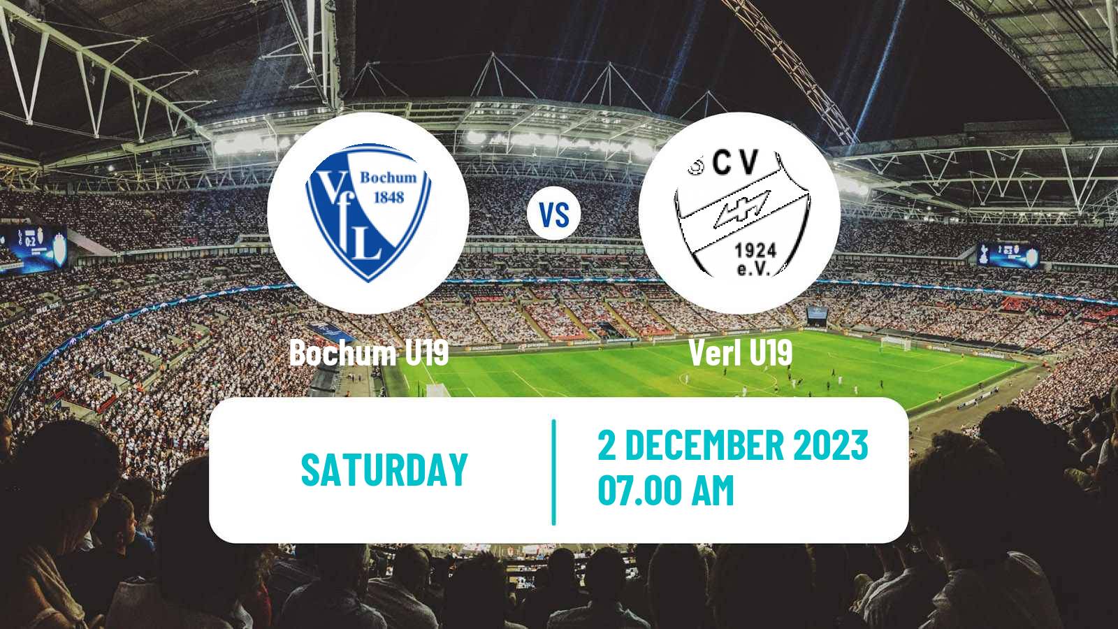 Soccer German Junioren Bundesliga West Bochum U19 - Verl U19