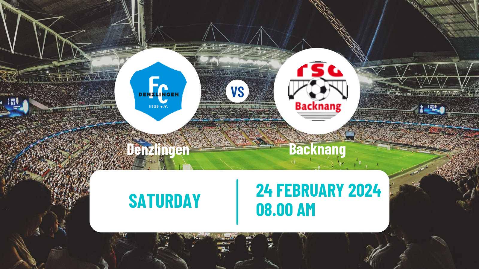 Football German Oberliga Baden-Württemberg Denzlingen - Backnang