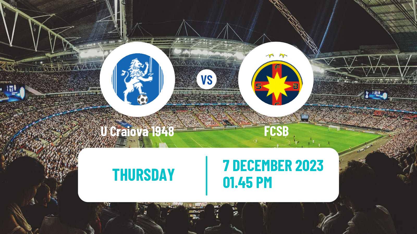 Soccer Romanian Cup U Craiova 1948 - FCSB