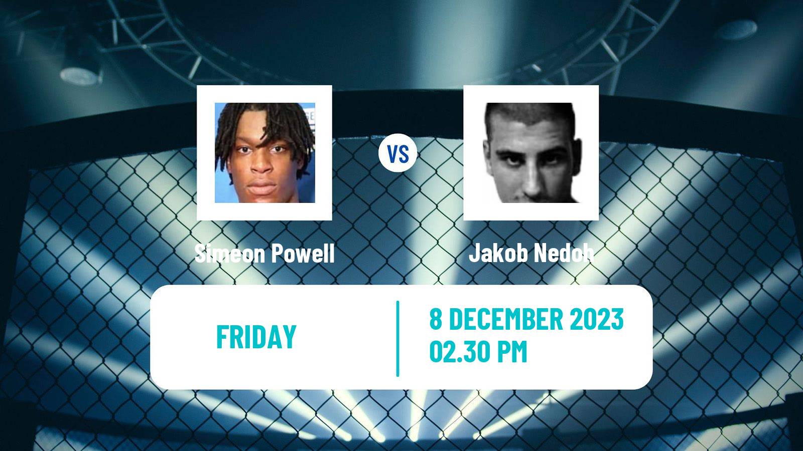 MMA Light Heavyweight Pfl Men Simeon Powell - Jakob Nedoh