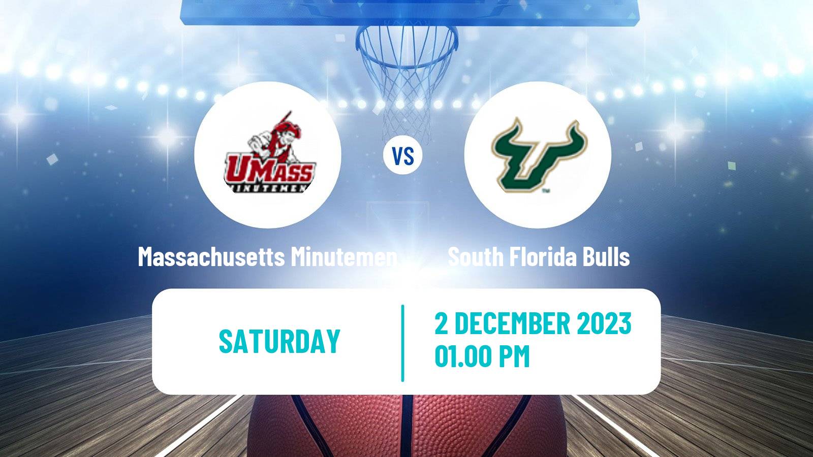 Basketball NCAA College Basketball Massachusetts Minutemen - South Florida Bulls