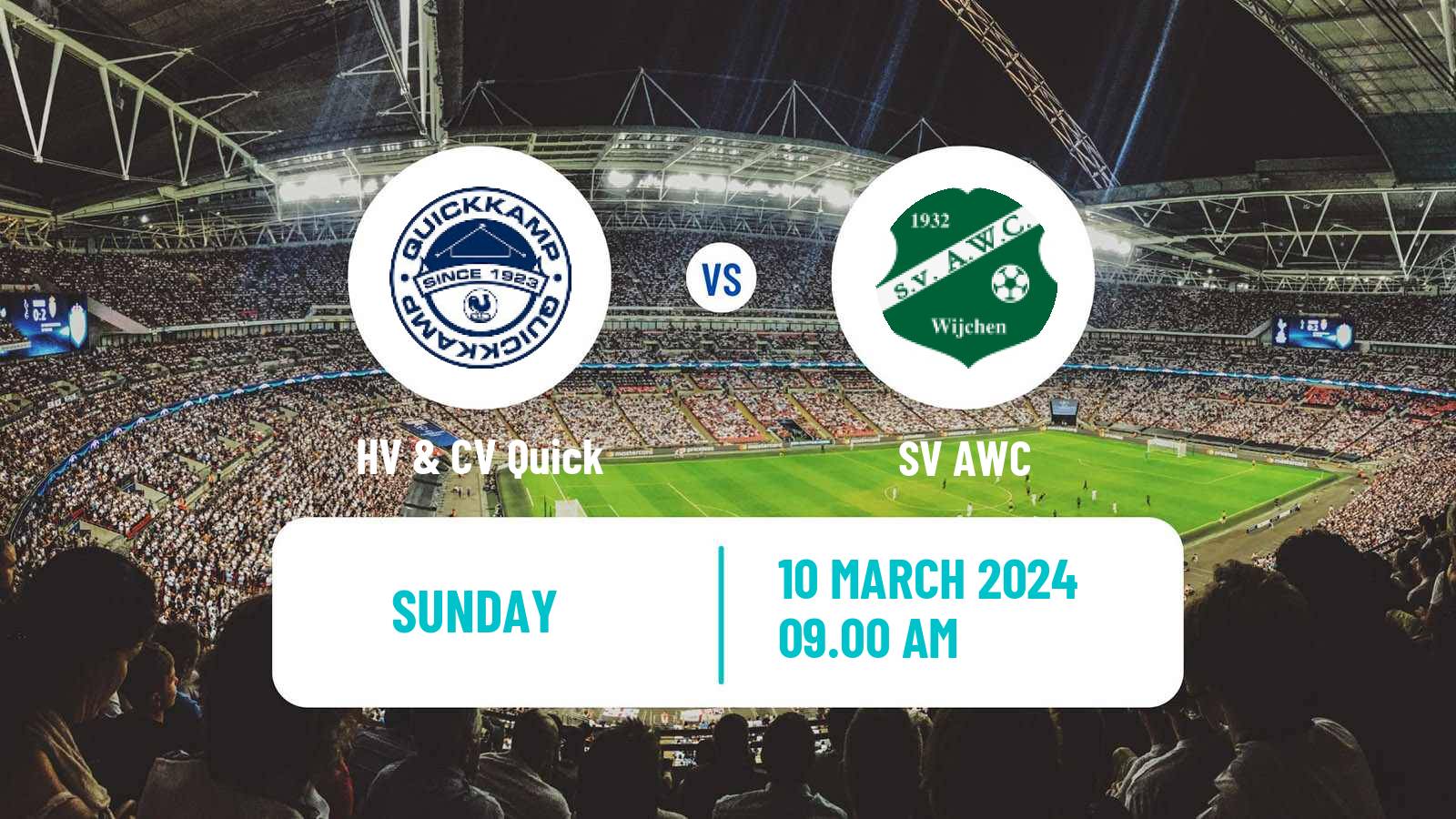 Football Dutch Derde Divisie HV & CV Quick - AWC