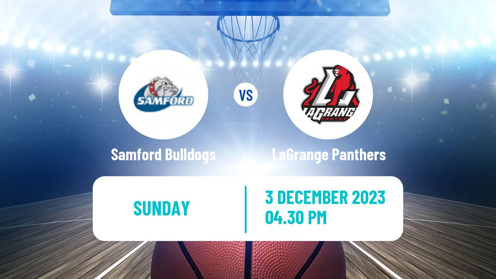 Basketball NCAA College Basketball Samford Bulldogs - LaGrange Panthers