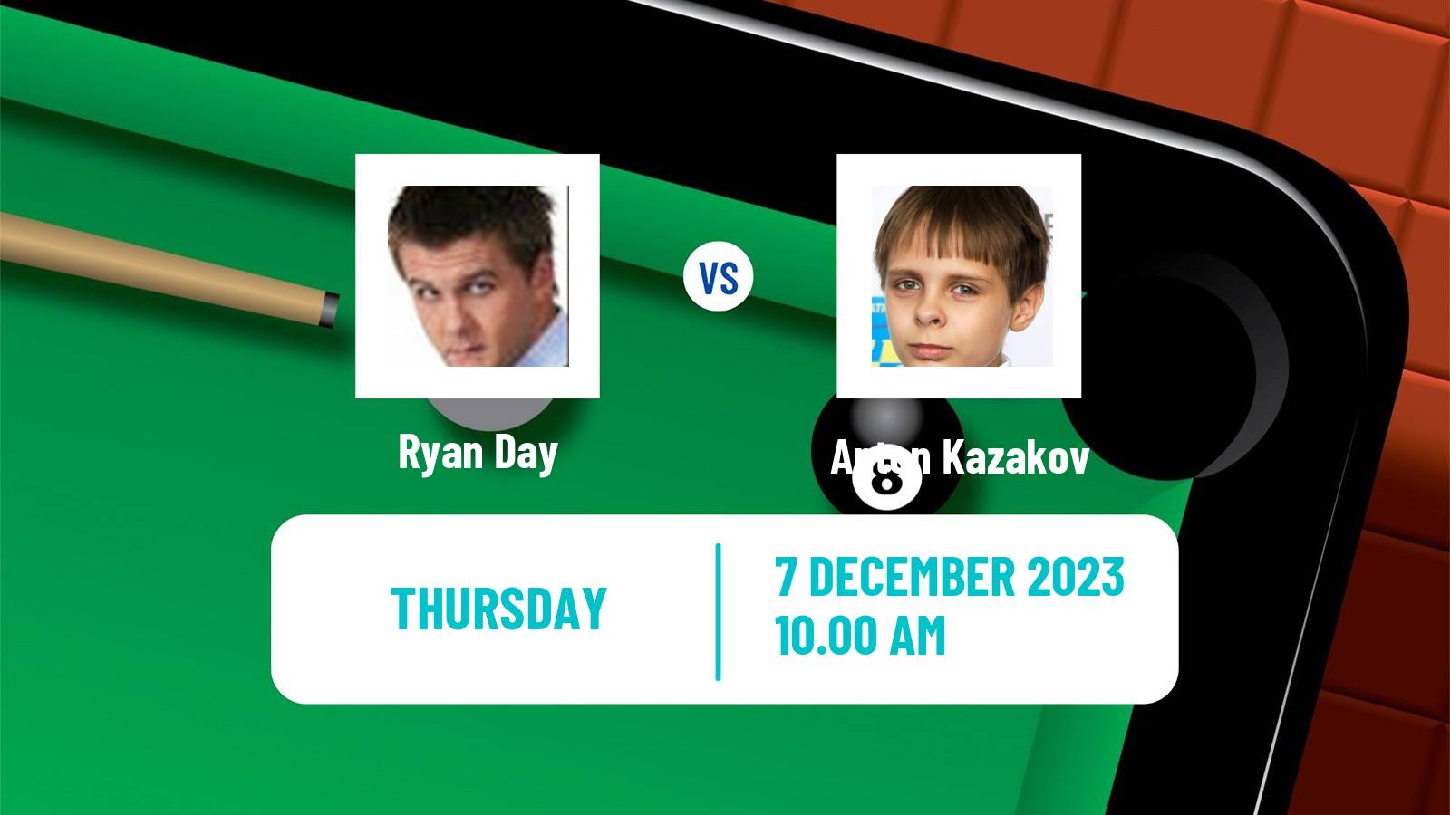 Snooker Snooker Shoot Out Ryan Day - Anton Kazakov