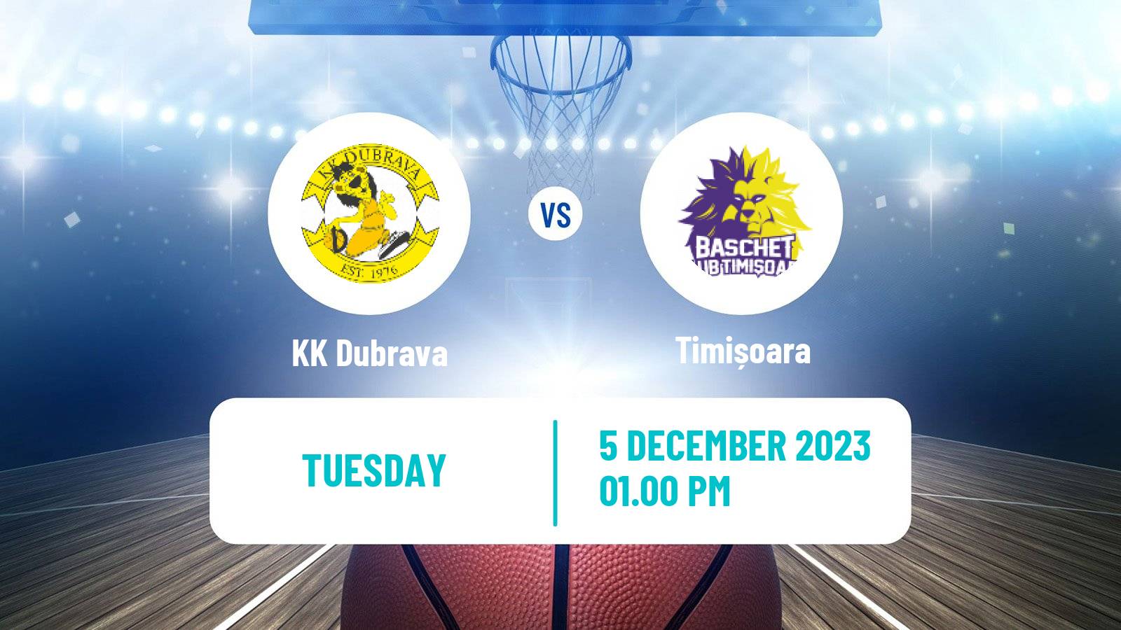Basketball Alpe Adria Cup Dubrava - Timișoara
