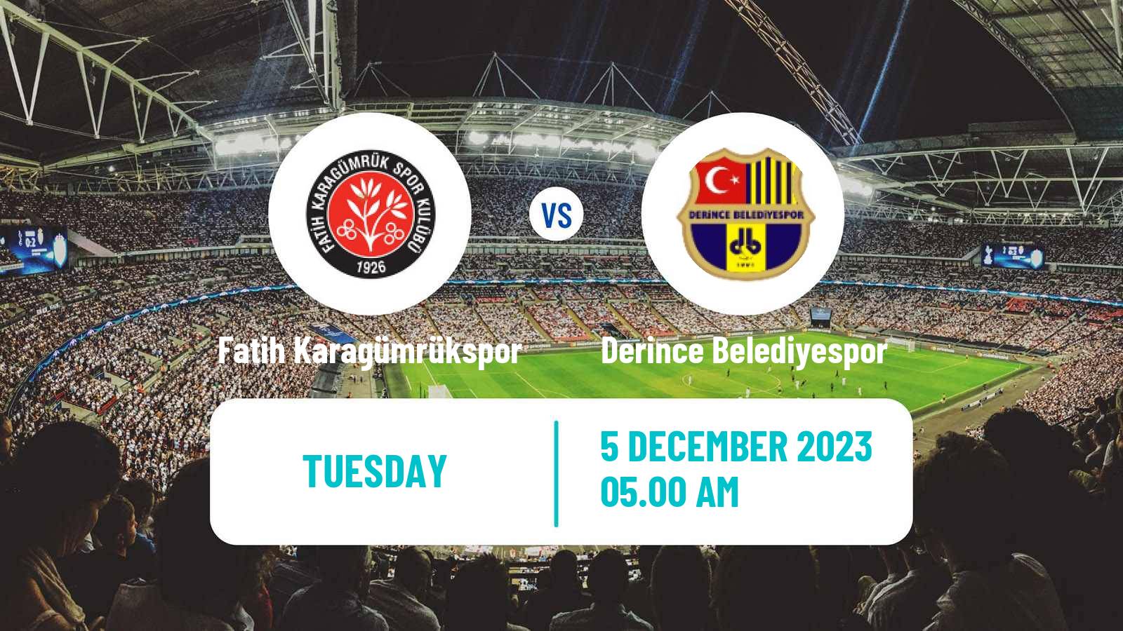 Soccer Turkish Cup Fatih Karagümrükspor - Derince Belediyespor