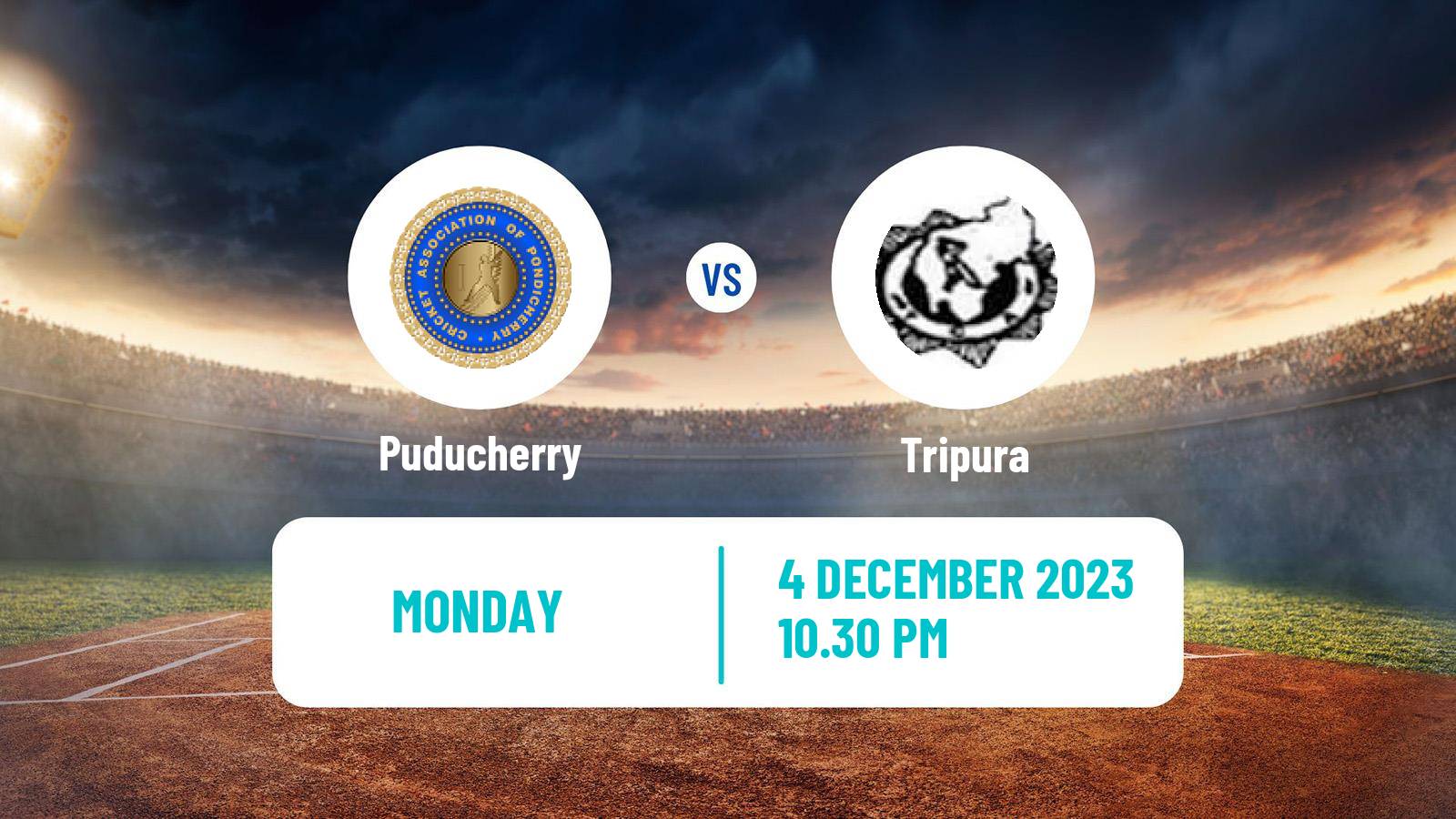 Cricket Vijay Hazare Trophy Puducherry - Tripura