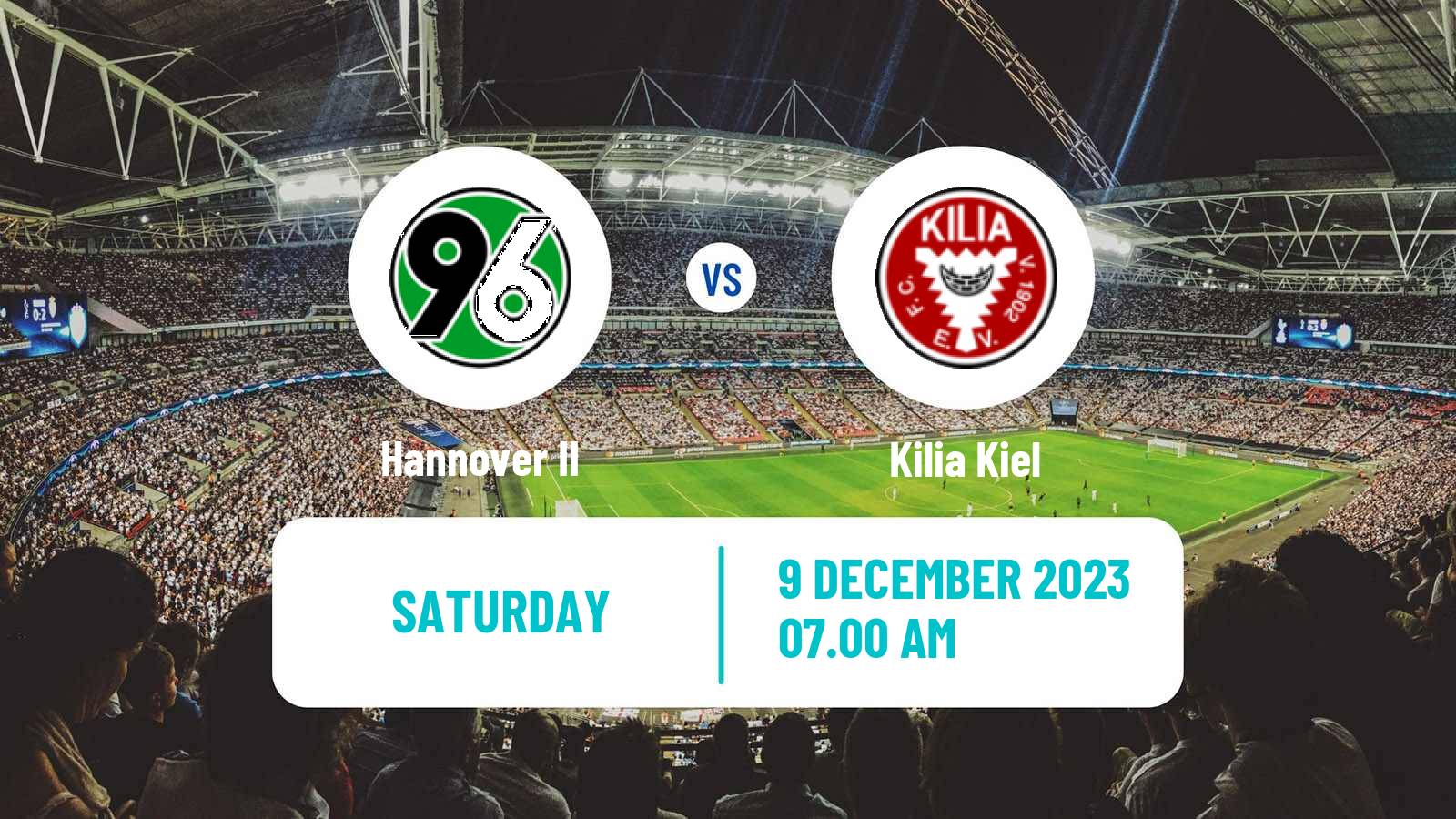 Soccer German Regionalliga North Hannover II - Kilia Kiel