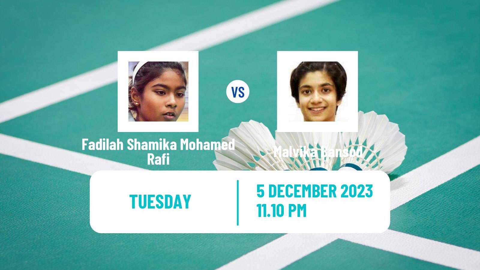 Badminton BWF World Tour Guwahati Masters Women Fadilah Shamika Mohamed Rafi - Malvika Bansod