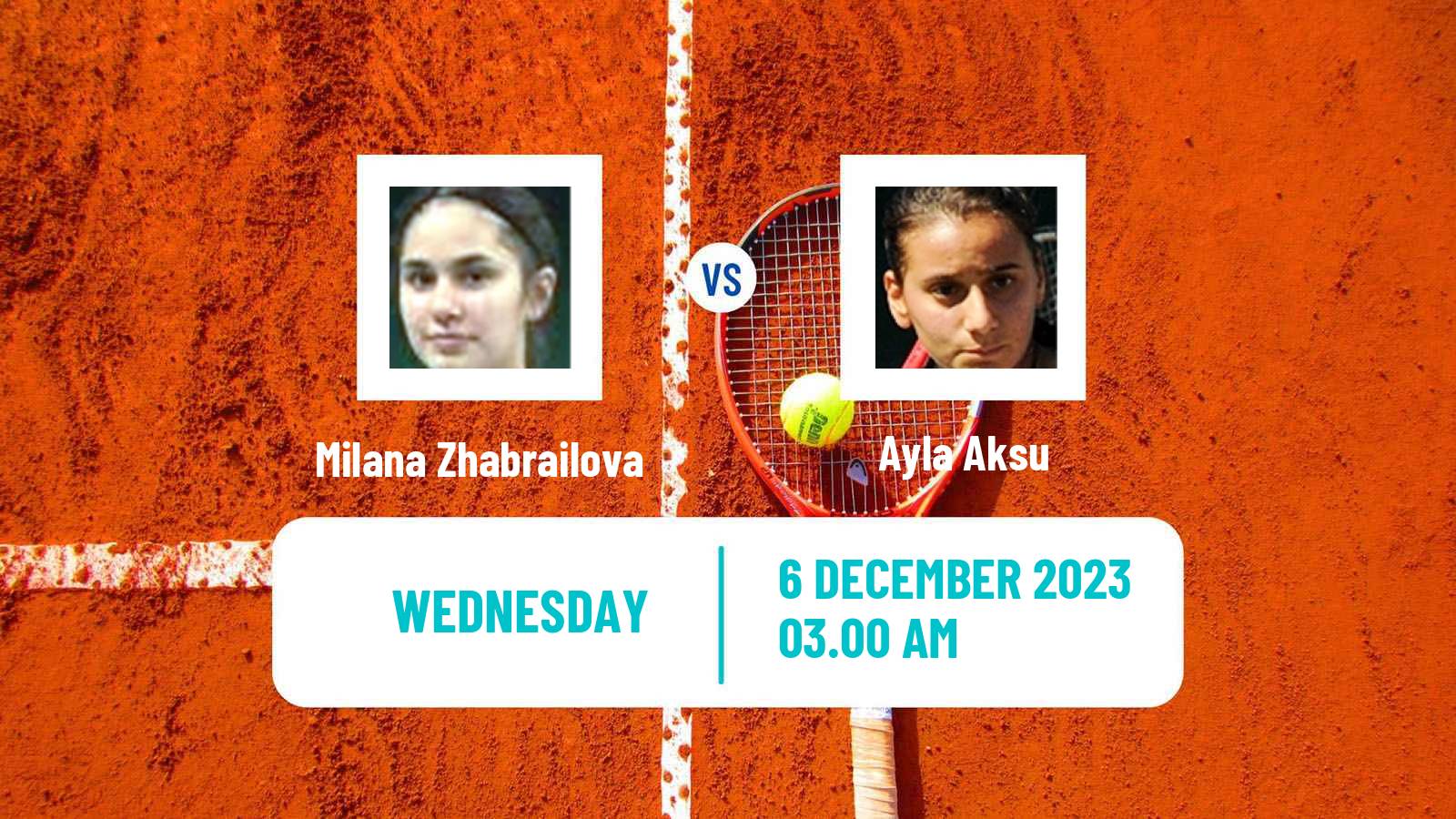 Tennis ITF W25 Monastir 5 Women Milana Zhabrailova - Ayla Aksu