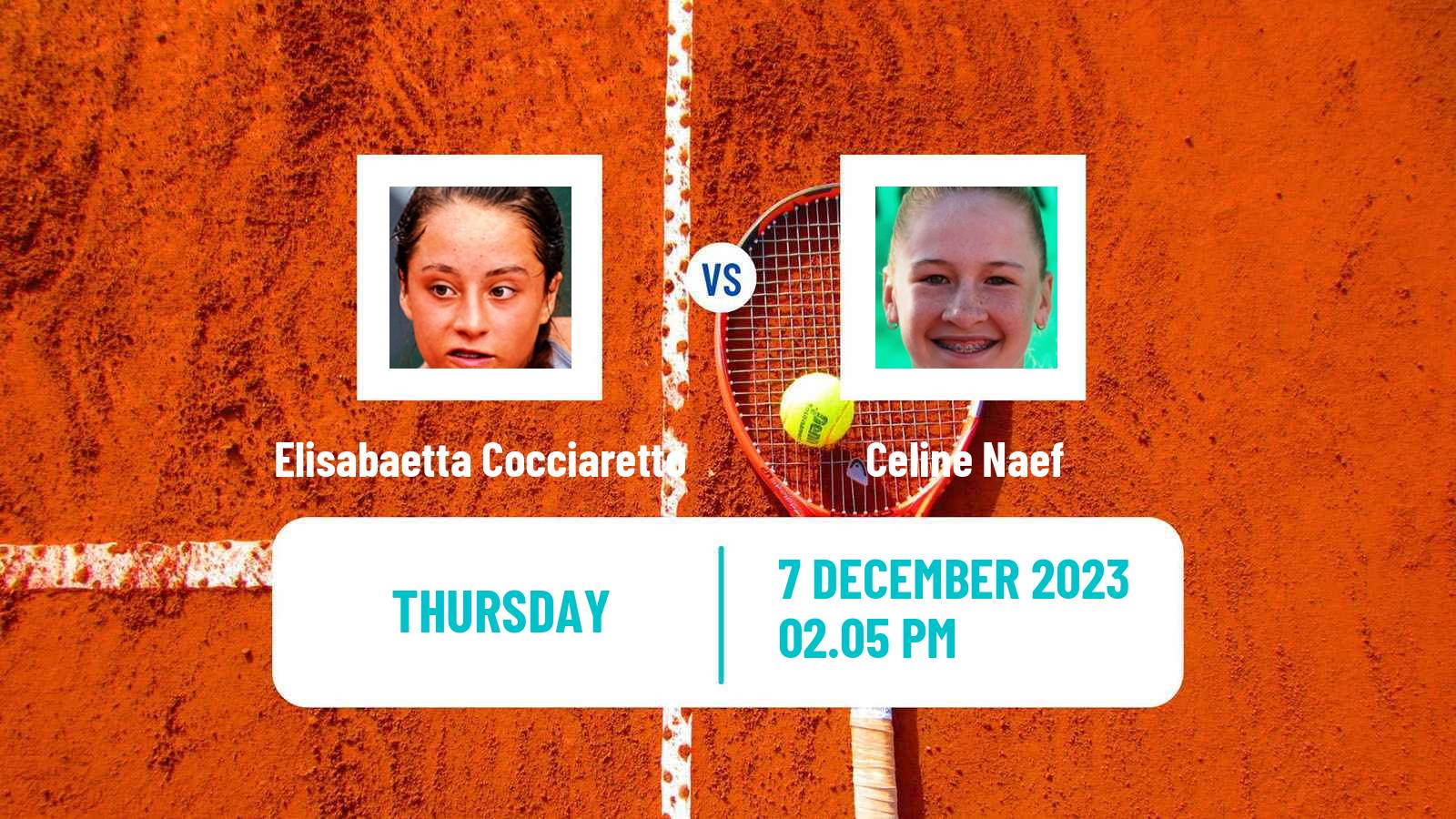 Tennis Angers Challenger Women Elisabaetta Cocciaretto - Celine Naef