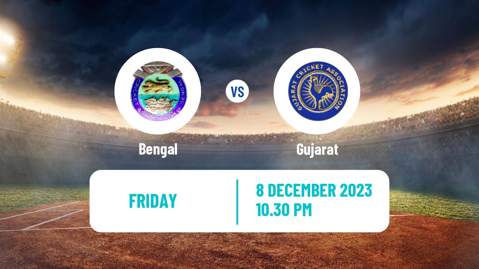 Cricket Vijay Hazare Trophy Bengal - Gujarat