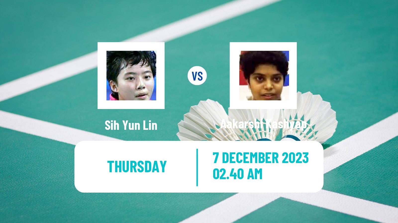 Badminton BWF World Tour Guwahati Masters Women Sih Yun Lin - Aakarshi Kashyap