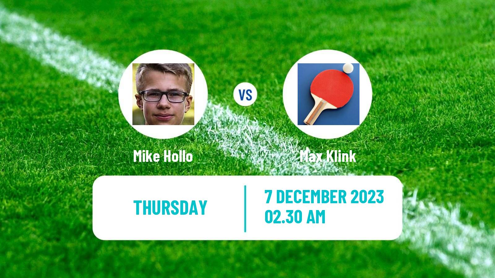 Table tennis Challenger Series Men Mike Hollo - Max Klink