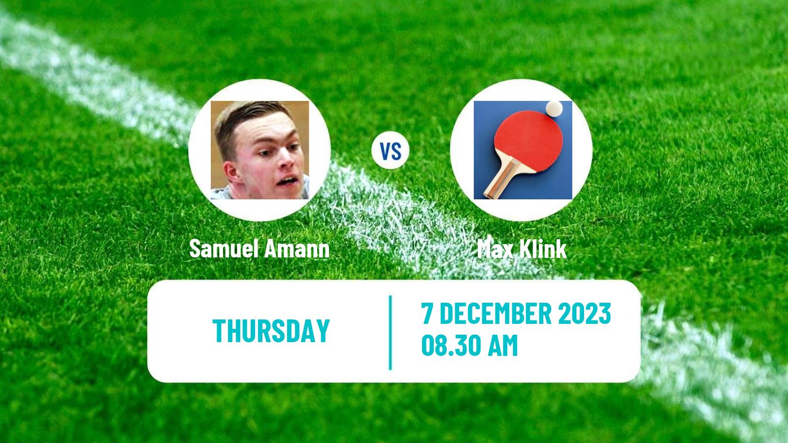 Table tennis Challenger Series Men Samuel Amann - Max Klink