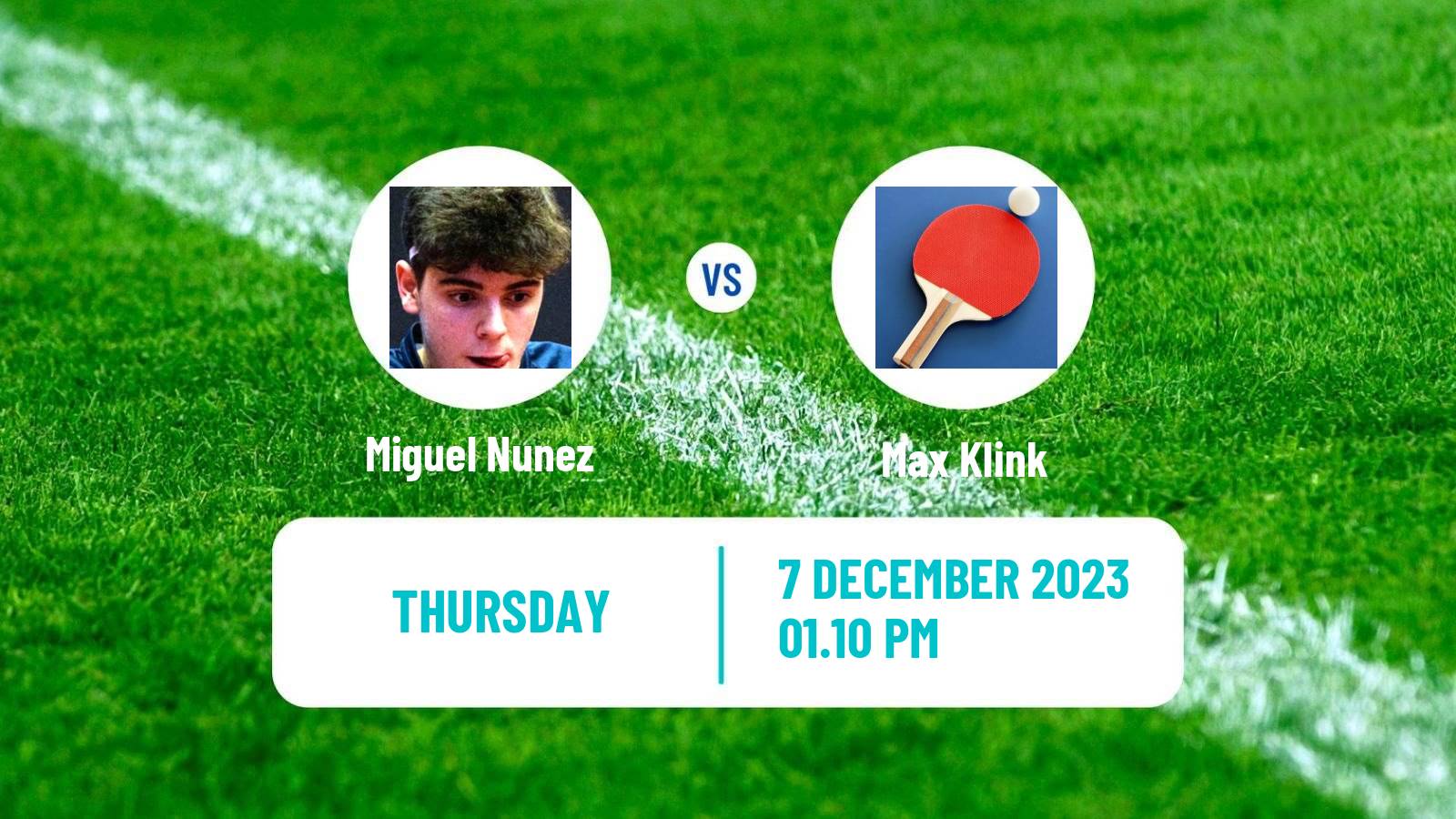 Table tennis Challenger Series Men Miguel Nunez - Max Klink