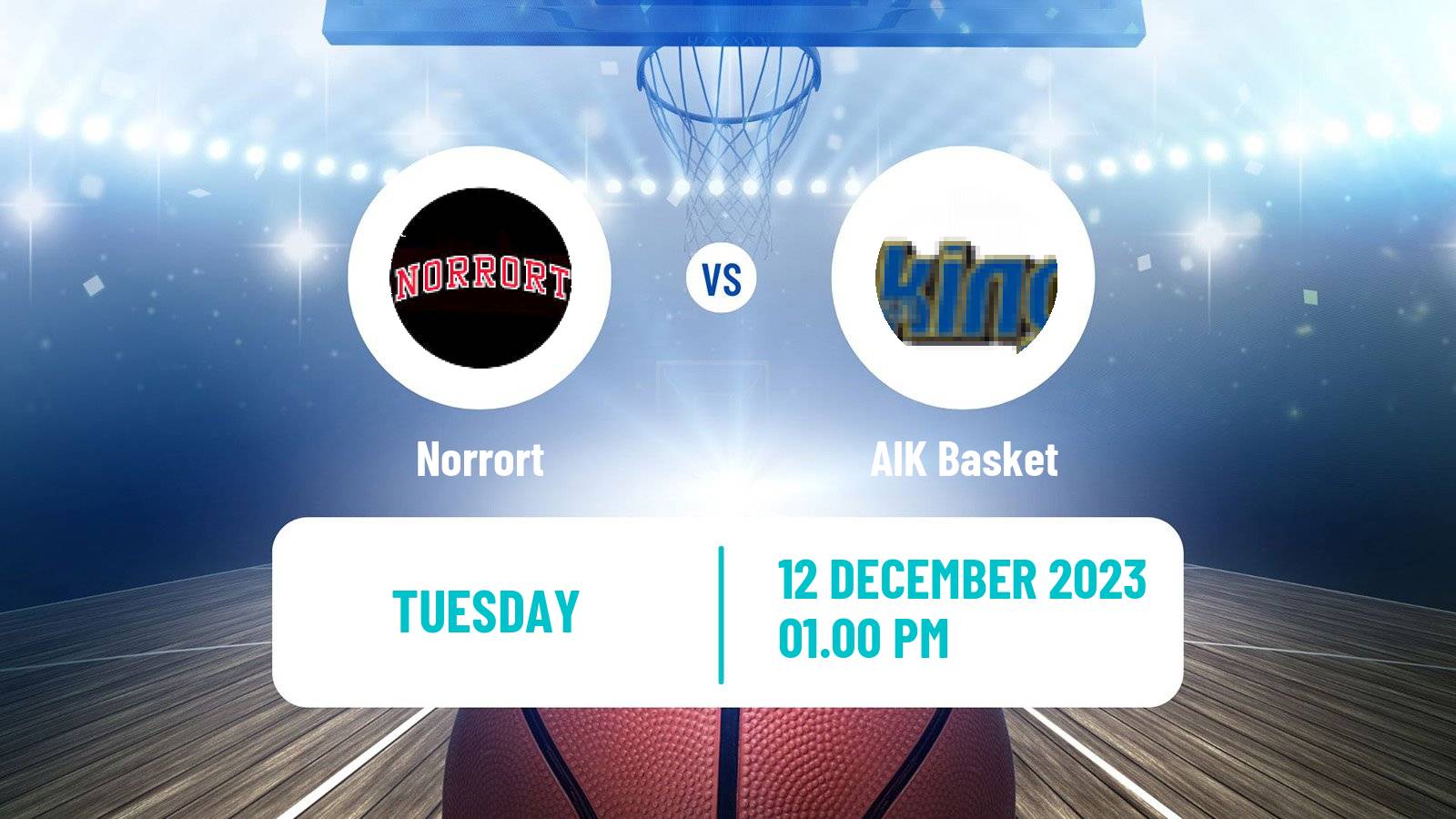 Basketball Swedish Superettan Basketball Norrort - AIK Basket