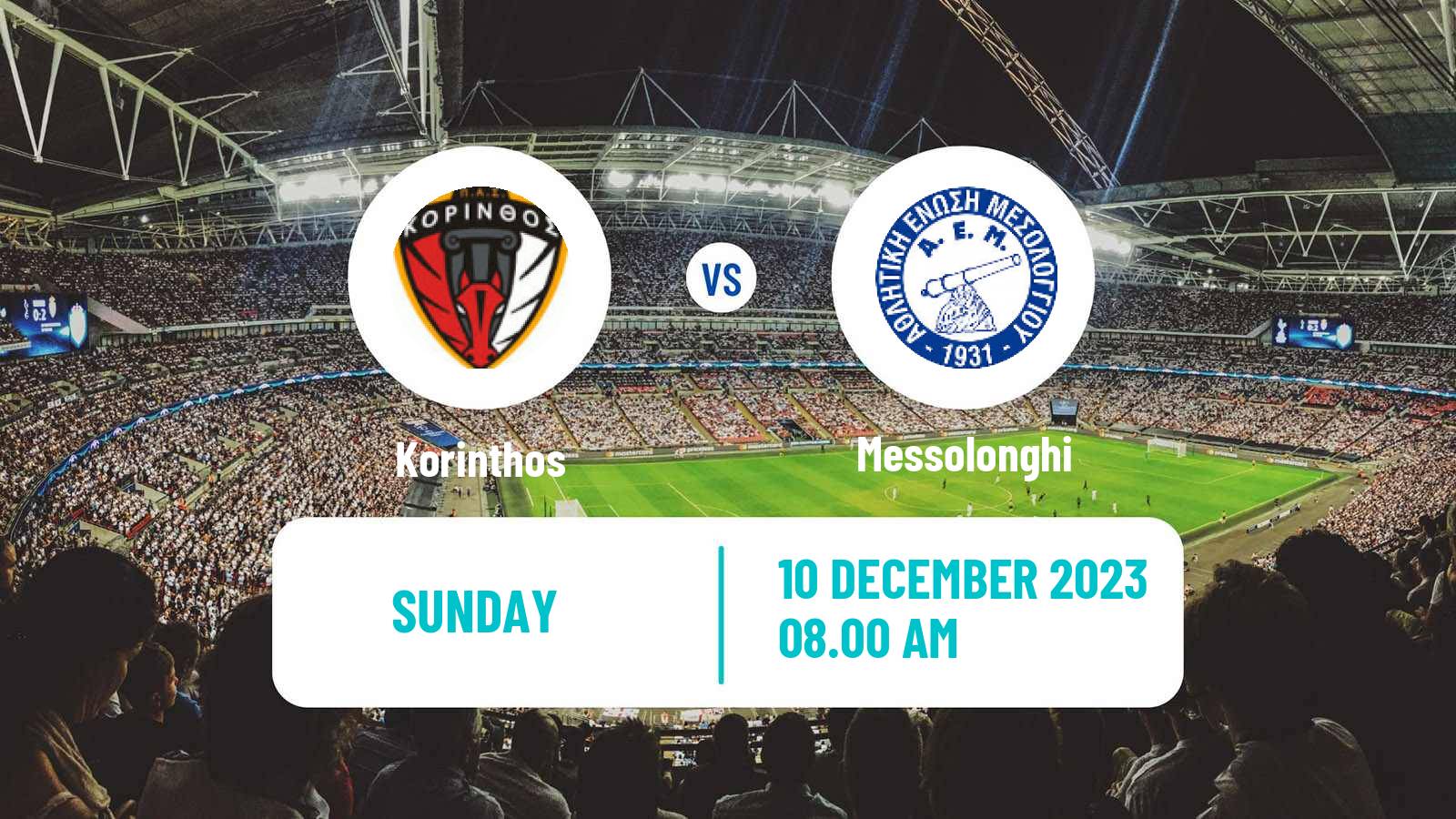 Soccer Greek Gamma Ethniki - Group 3 Korinthos - Messolonghi
