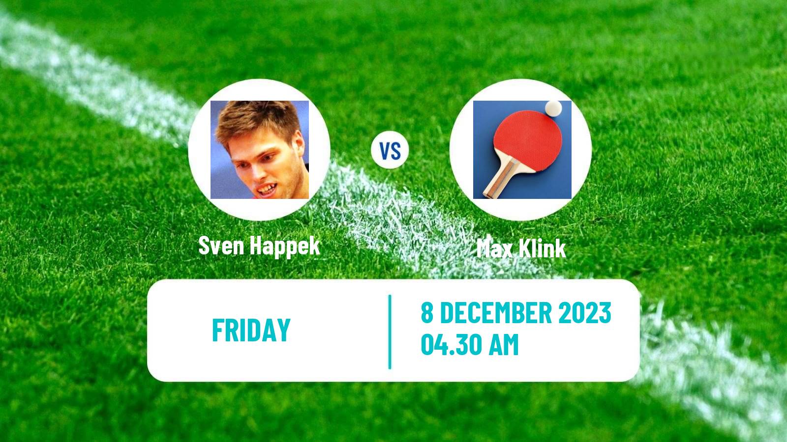 Table tennis Challenger Series Men Sven Happek - Max Klink