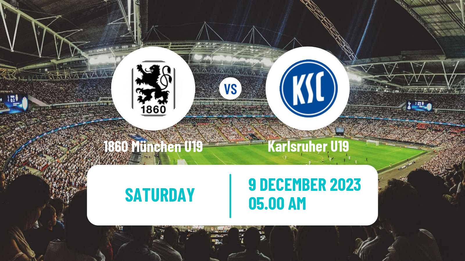 Soccer German Junioren Bundesliga South 1860 München U19 - Karlsruher U19