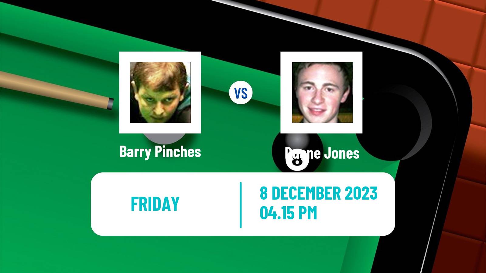 Snooker Snooker Shoot Out Barry Pinches - Duane Jones
