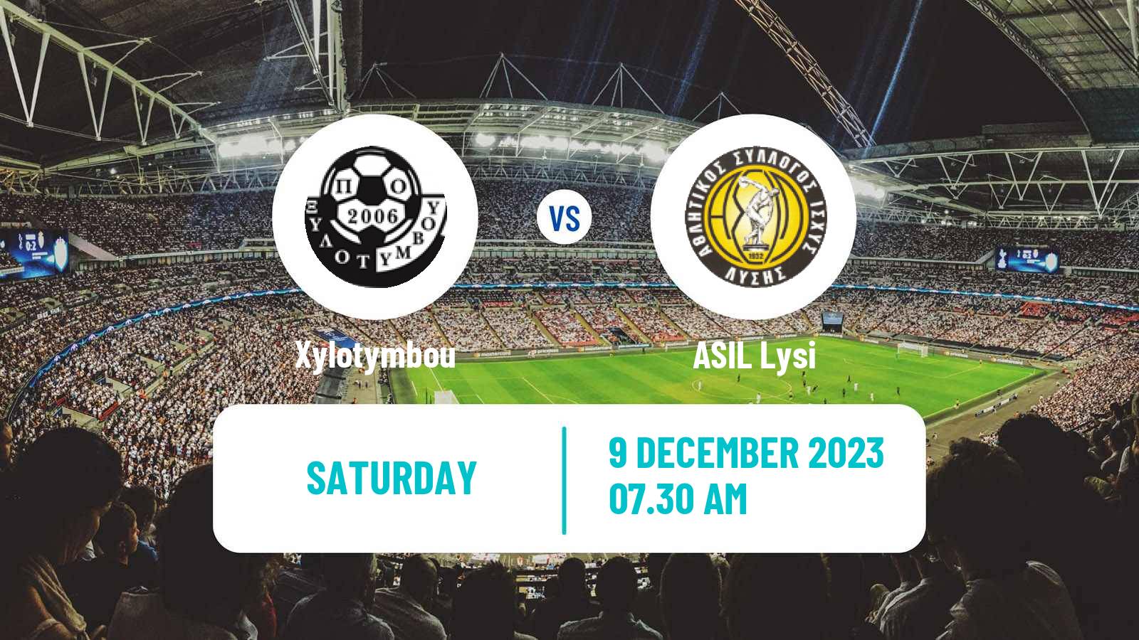 Soccer Cypriot Division 2 Xylotymbou - ASIL Lysi