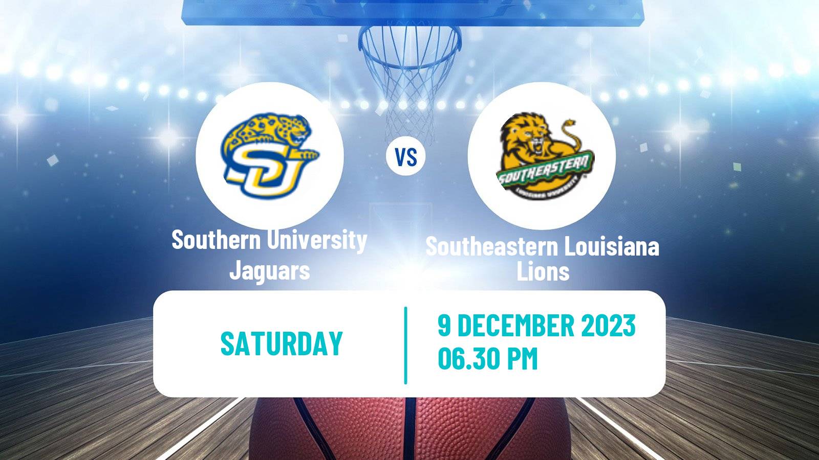 Basketball NCAA College Basketball Southern University Jaguars - Southeastern Louisiana Lions