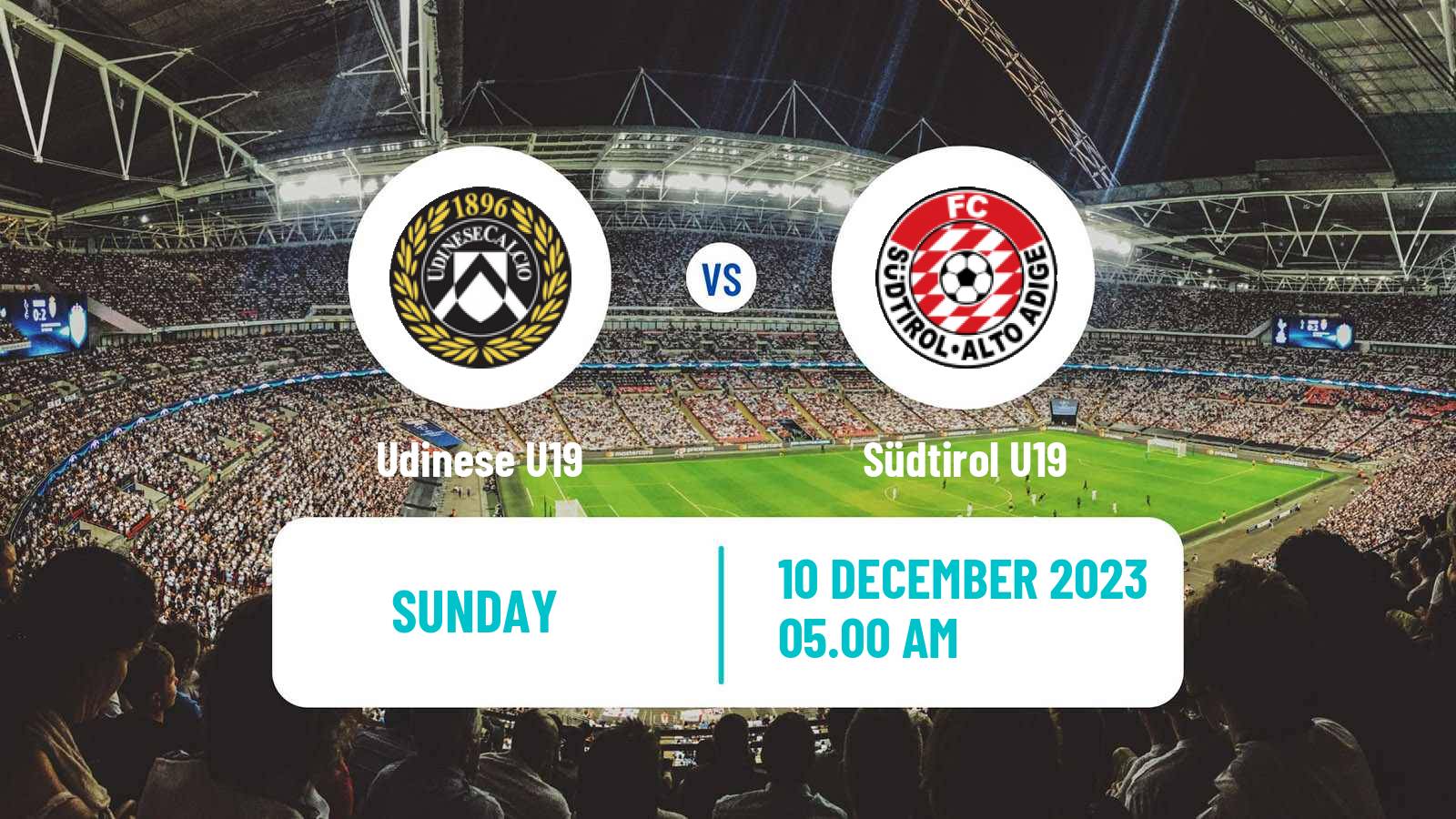Soccer Italian Primavera 2 Udinese U19 - Südtirol U19