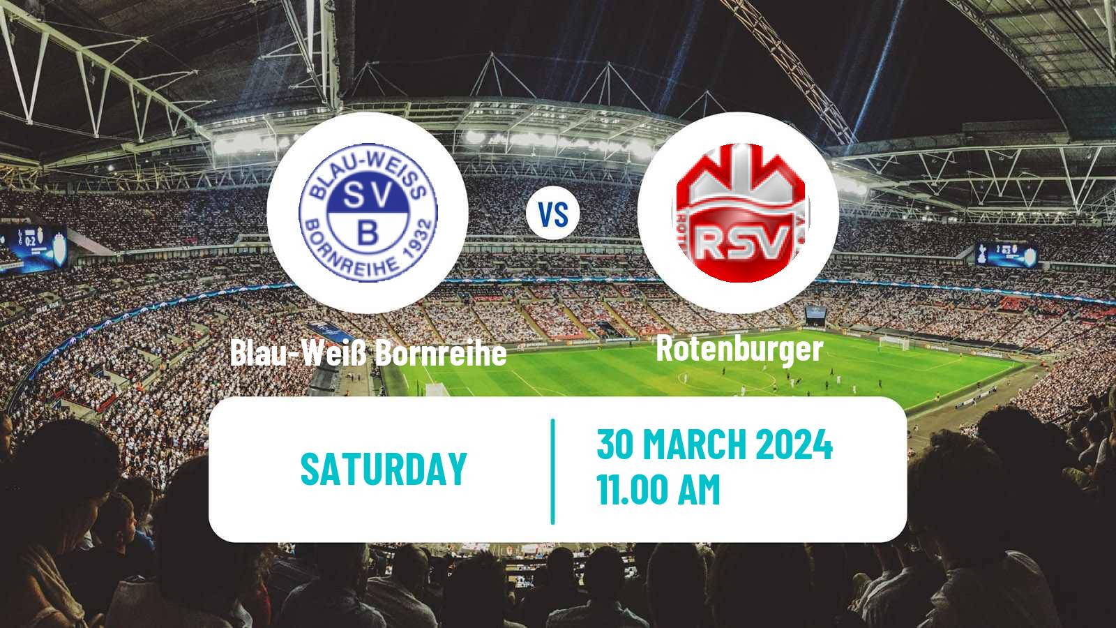 Soccer German Oberliga Niedersachsen Blau-Weiß Bornreihe - Rotenburger