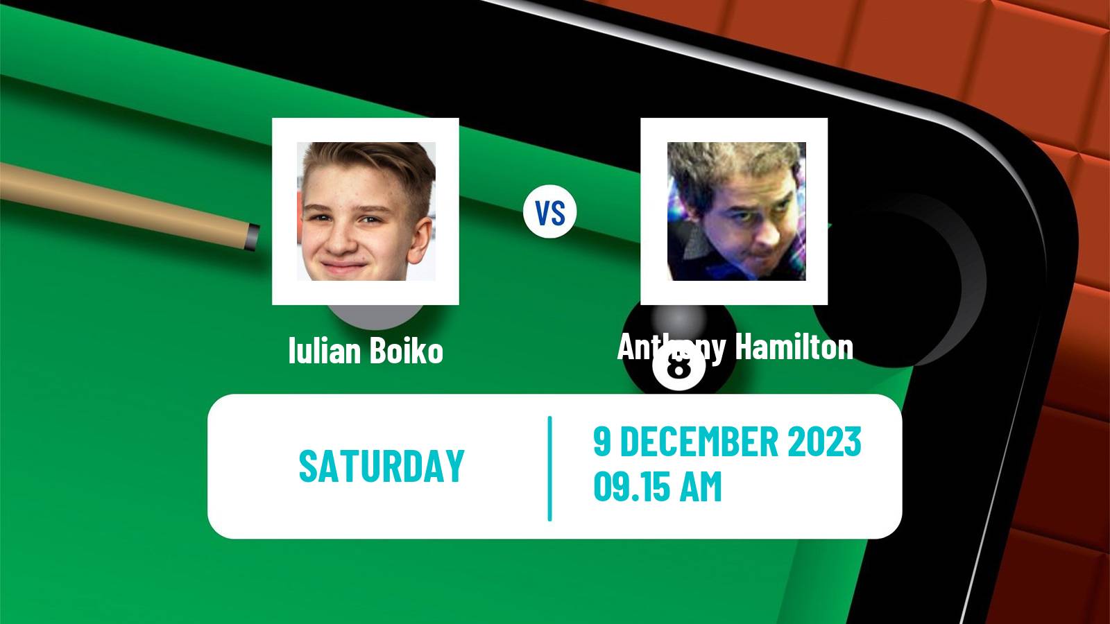 Snooker Snooker Shoot Out Iulian Boiko - Anthony Hamilton