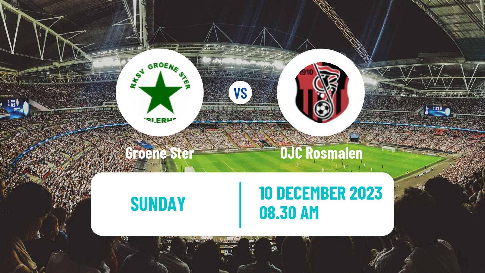 Soccer Dutch Derde Divisie Groene Ster - OJC Rosmalen