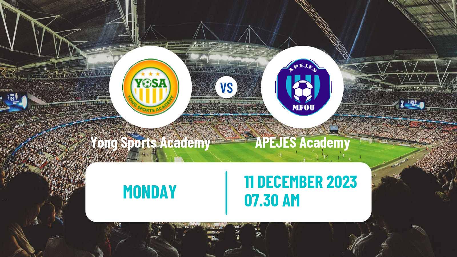 Soccer Cameroon Elite One Yong Sports Academy - APEJES Academy
