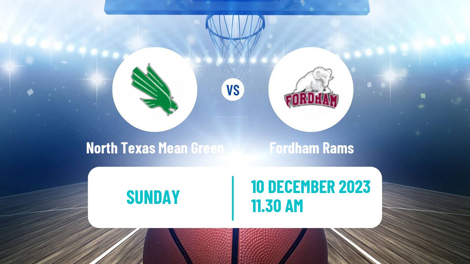 Basketball NCAA College Basketball North Texas Mean Green - Fordham Rams